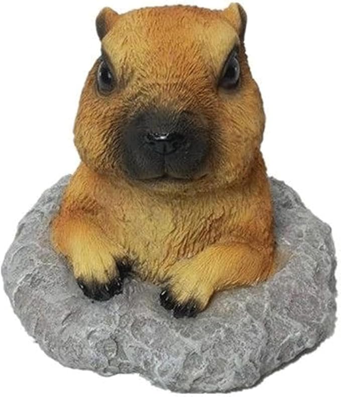 Garden Statues Bothyi Garden Groundhog Statue Lawn Ornament Collectibles Cute Yard Art Sculpture Resin Animal Figurine for Flowerpot Outside Garden Yard Ornaments Decor