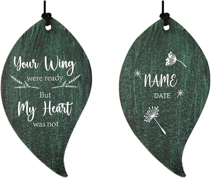 ASTARIN Memorial Custom Wind Chimes for Loss of Loved One, Wind Chimes for Patio Yard Decor, 24'' (Condolences-6)