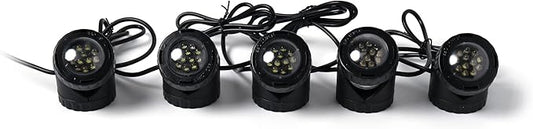 Jebao Submersible LED Pond Light with Photcell Sensor, Set of 5