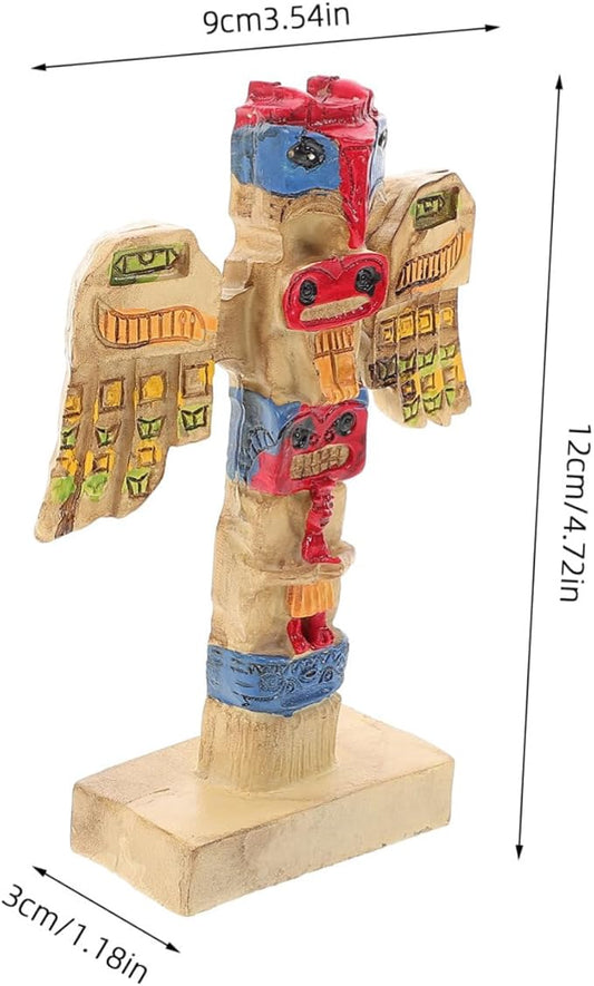 HANABASS Resin Tribal Symbol Garden Decor Outdoor Figurine for Courtyards Unique Artistic Adornment for Valentines Day Retro Resin for Decoration