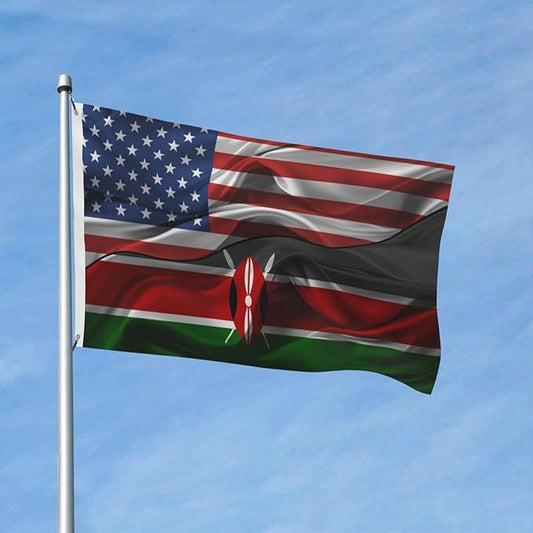 Generic Flag 3x5 ft Vintage America Kenya Kenyan Flag Double Sided Banner Sign Large for Wall Bedroom Living Room Hanging Decoration House Home Yard Lawn Patio Dorm Outdoor Indoor Decor, Black