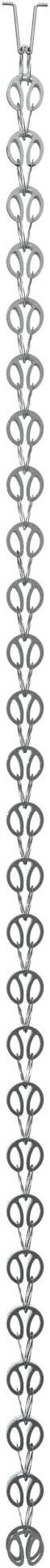 Rain Chains Direct - Modern Loop Rain Chain - 8.5 FT - Durable Milled Aluminum (Gray) - Premium Rain Chains for Gutters
