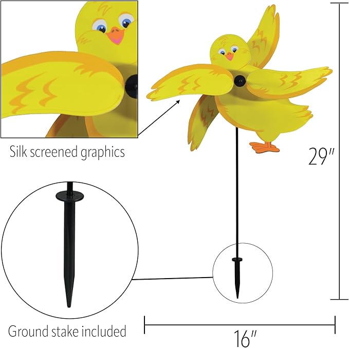 In the Breeze 2556 Chick Whirligig Spinner, Baby Chick