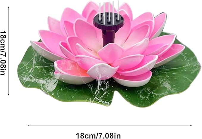 Solar Water Fountain - Garden Decor Solar Bird Fountain,Led Powered Ponds, Led Pond Pump Bird Bath, Lily Outdoor Ponds with 8 Nozzles, Water Pump for Outside Pond and Backyard