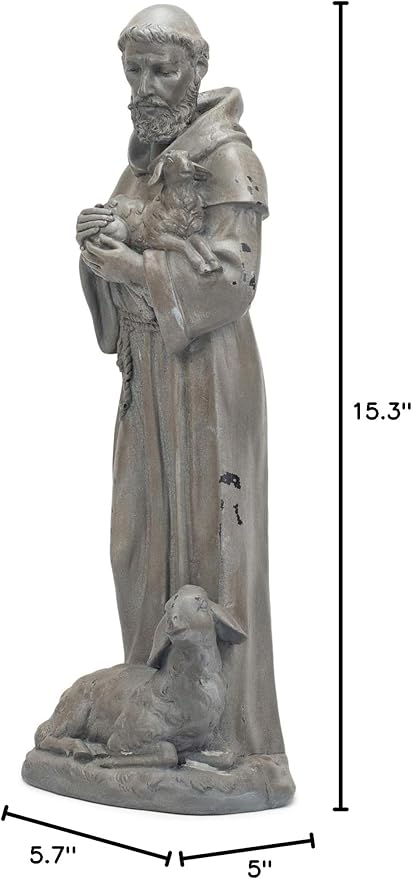 Roman 15.25" H Saint Francis Garden Statue
