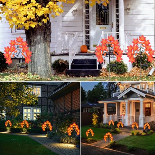 Fall Solar Lights - Thanksgiving Stakes