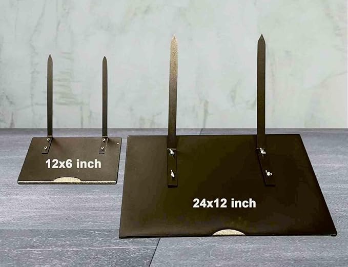 Personalized Black Granite Headstone, Tombstone 12x6 & 24x12 Memorial Grave Marker with Metal Stand, Graveyard Sign