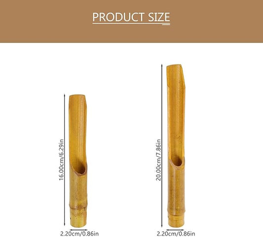 Yardwe Bamboo Wind Chime Tubes 10Pcs Replacement DIY Wind Chime Accessories for Outdoor Garden Decor 7.8 Inch Bamboo Pipes for Crafting and Hanging