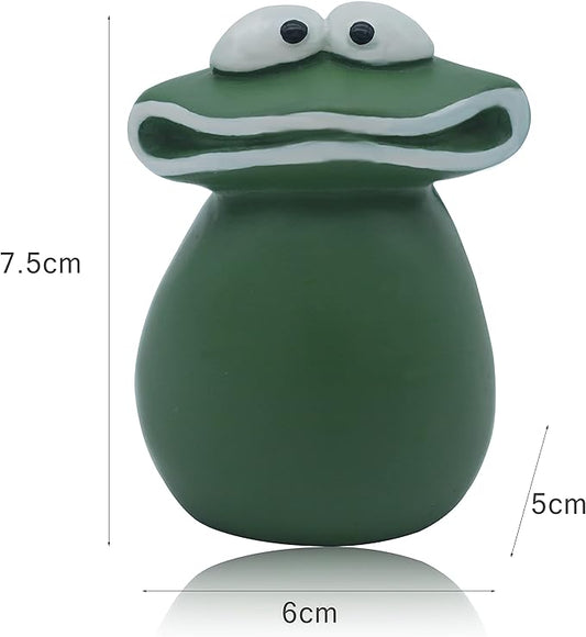 Garden Frog Statue Outdoor Decor – Waterproof Resin Frog Sculpture, Hand-Painted Frog Garden Statue for Patio, Lawn, Yard, Balcony or Porch, Cute Frog Figurine Garden Decor Gift for Garden Lovers