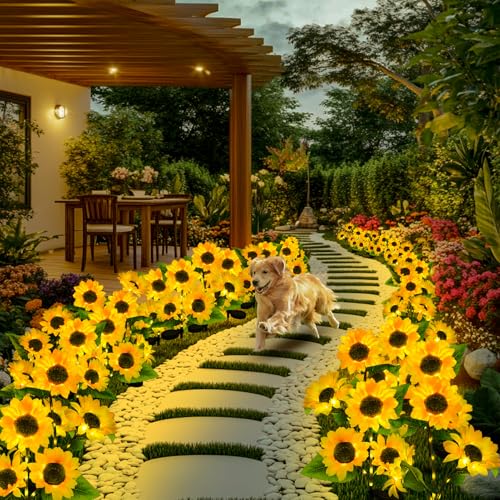 Sunflower Solar Lights - Outdoor Garden Decor