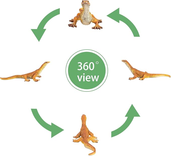 Outdoor Resin Lizard Garden Statue, Brown, 23.23 x 11 x 10.24 inches Large Outdoor Resin Reptile Models Tropical Lizard Yard Art