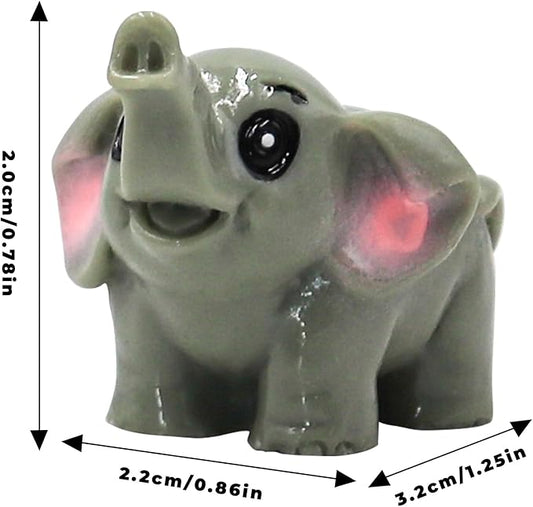 50 Pcs Mini Elephant Figurines for Fairy Gardens,Miniature Landscapes,Small Elephant Figurines ,Micro Landscape be Used for Various DIY Projects and Decorative,2 inches Long, 1.2 inches high