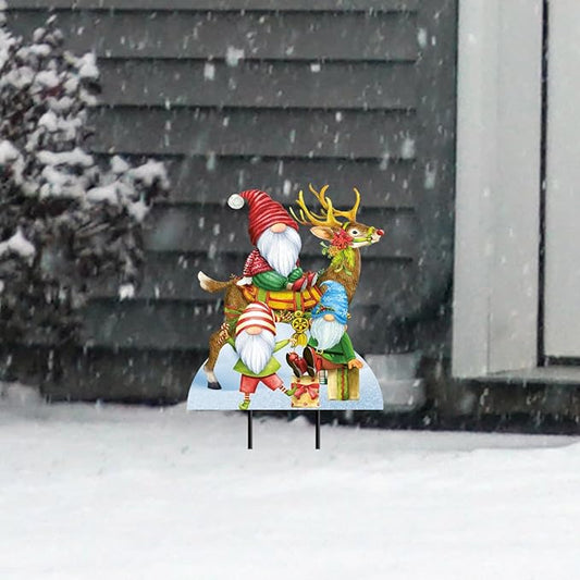 Briarwood Lane Happy Holiday Gnomes Metal Art