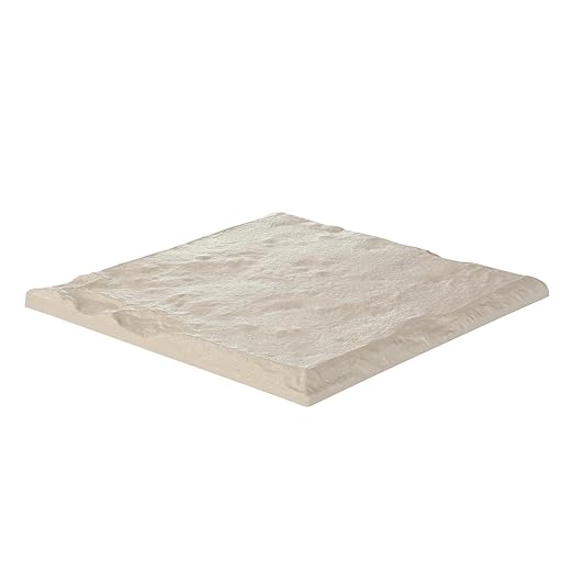 VEVOR Garden Stepping Stones, 4Pcs 15.5 x 15.5 in, Decorative Stepping Stones with Stakes, Weather-Resistant Plastic Pathway Pavers, Smooth Surface, Outdoor Walkway for Lawn Patio Landscape, Beige
