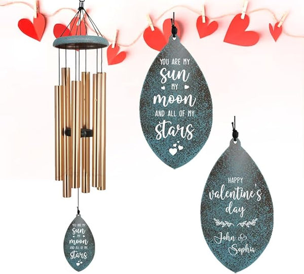 ASTARIN Wedding Gifts Wind Chime, Personalized Names & Date Wind Chimes Gifts for Couple 2026, Wedding Gift for Newlywed Husband Wife, Engagement Gift Valentine’s Day Anniversary(Produced in USA)