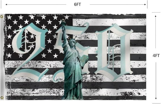 250th Birthday 250 Years 1776 2026 American Flag 4X6Ft, US Statue of Liberty, Double Side Printed Flags, Men Women Banner,Vibrant Colors, Double Stitched with 2 Brass Grommets, Bar Garden Street Decoration, GYM, Office Decor,Indoor Outdoor Use,Gifts. (...