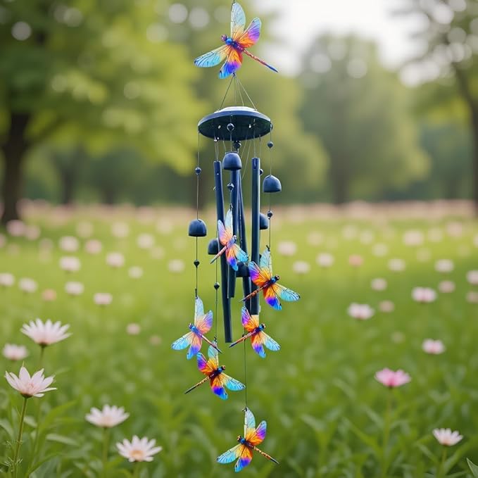 Wind Chimes for Outside,Metal Windchimes Outdoors,Wind Bells Hanging Decorate for Patio,Garden,Backyard or Porch,Gardening Gifts for Bird Lover,Women,Men/Mom, Birthday Party Decorations.(Butterfly)