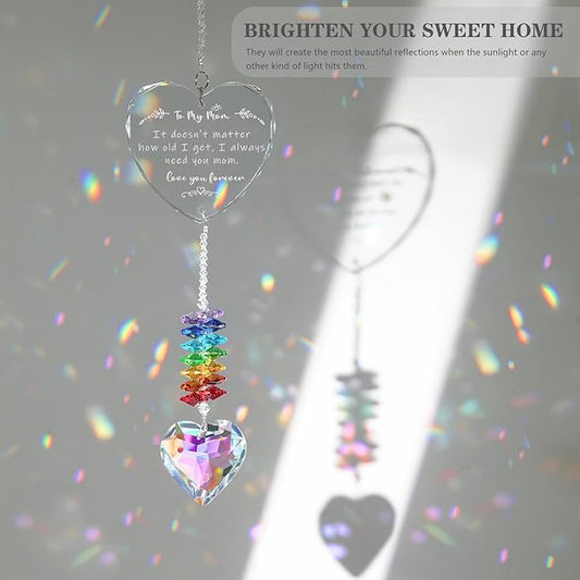 Mom Gift, Mom Birthday Gifts, Crystal Suncatcher Gifts for Mom from Daughter, Happy Mother’s Day