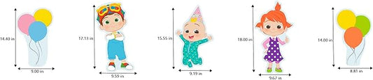 Seasons CoComelon Birthday Yard Signs with Metal Stakes, 18" Characters