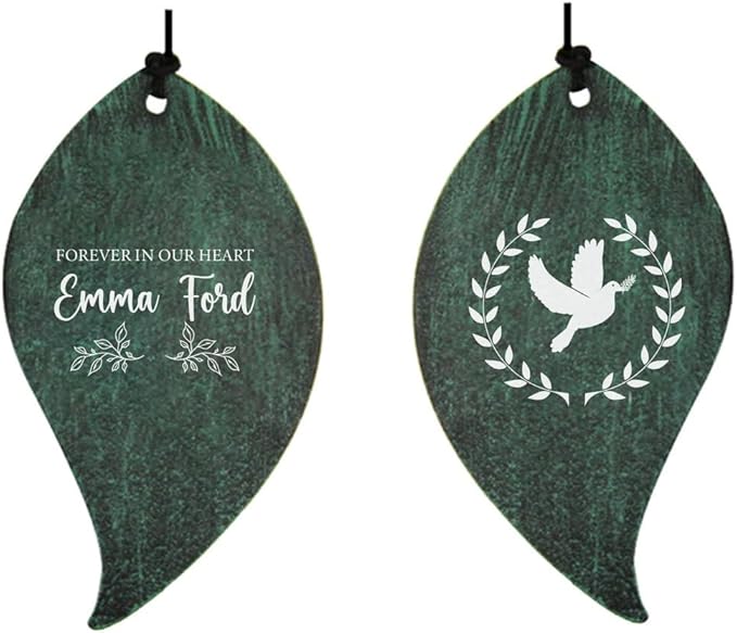 ASTARIN Memorial Custom Wind Chimes for Loss of Loved One, Wind Chimes for Patio Yard Decor, 24'' (Condolences-7)