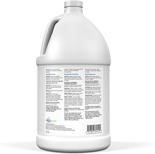 Aquascape 30412 AquascapePRO Rapid Clear Liquid Treatment for Pond Water Feature Waterfall Stream, 1 Gallon