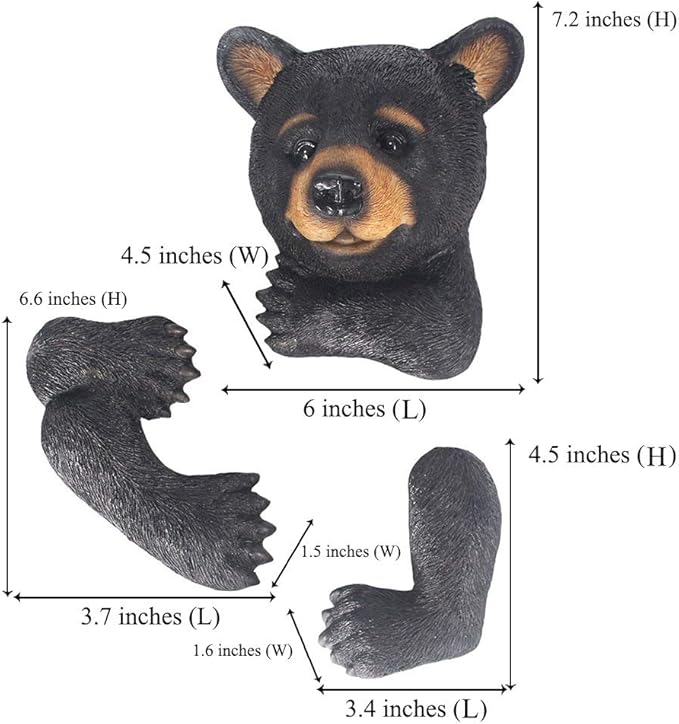 Bear Sculpture Garden Decor Tree Huggers - Bear Tree Peeker Garden Ornament Outdoor Decor Yard Art
