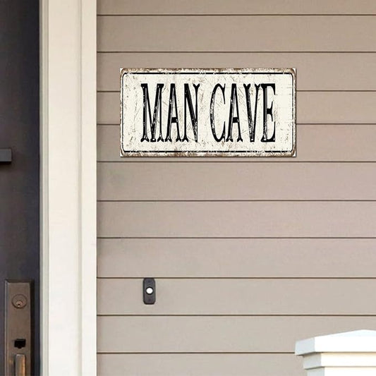 Madcolitote Rustic Man Cave Wood Signs Man Cave Custom Street Sign Vintage Wood Plaque Farmhouse Wall Art Farmhouse Wall Decor for Home Bars Clubs Cafes Man Cave Party 6x12in