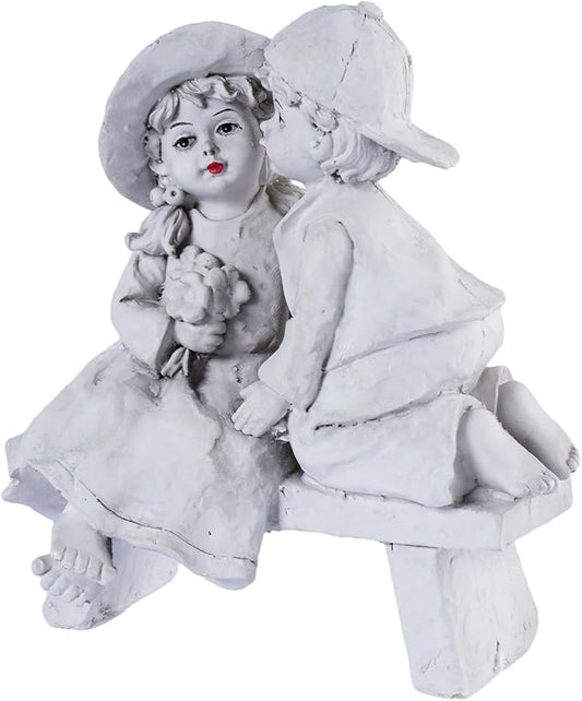 Garden Statues Romantic Couples Gifts Kissing Boy and Girl Sculpture Resin Outdoor Statues Figurines Home Decor for Wedding for Wife