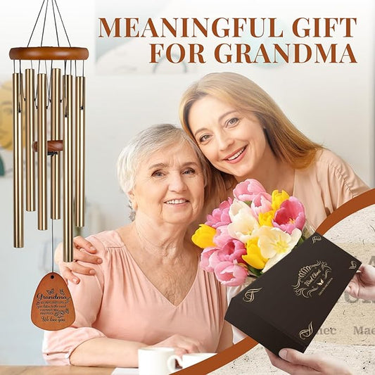 Grandma Gifts for Christmas,Nana 32" Wind Chimes for Grandma Birthday Gift, Bereavement Gifts, Windchimes in Memory of Nana