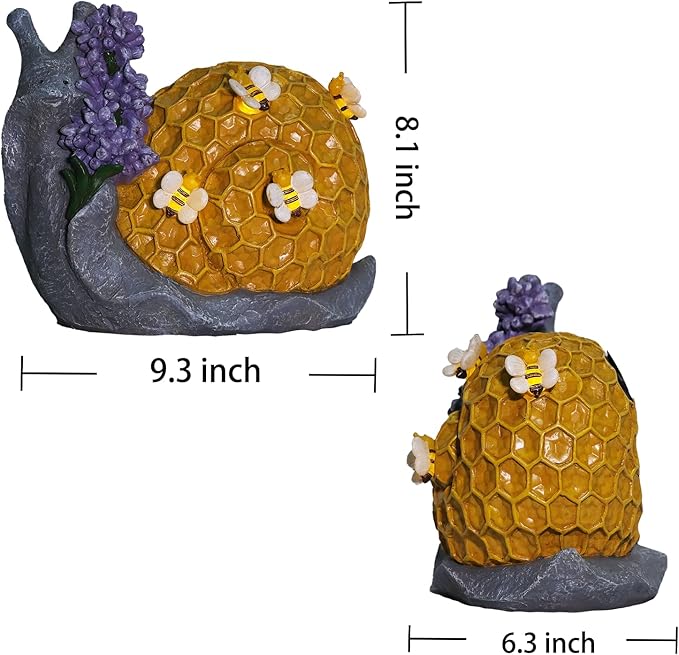 Zayton Garden Outdoor Snail Statues Yard Resin Decoration Gift Handmade Housewarming Gift for Patio Yard Lawn Waterproof Cracking
