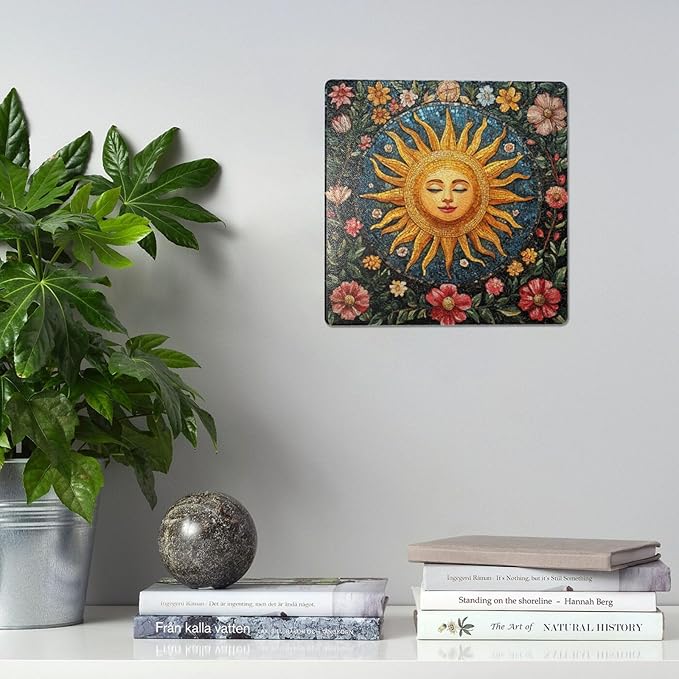 Garden Sun Hanging Arts Tin Sign – 12x12 Inch Metal Plaque Decor, For Gardens, Yards And Outdoor Living Areas Plaques, Home Decors Signs, Gift For Garden Lovers & Sun Enthusiasts