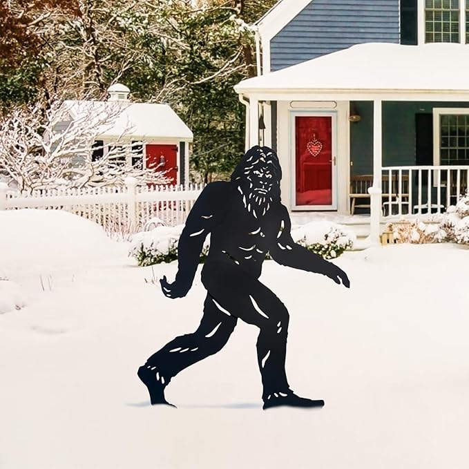 TIGGSY 4ft Bigfoot Metal Outdoor Decor Big Foot Sasquatch Gifts for Men/Women Bigfoot Silhouette Statues for Yard Art, Patio, Lawn, Forests, Garden Decor, Yard Display, Garden Decorations