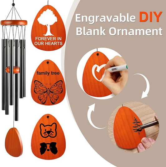 Wind Chimes for Outside Clearance, 26'' Small Windchimes Outdoors w/DIY Ornament, Memorial Wind Chime Gifts for Mom Women Grandma Neighbors