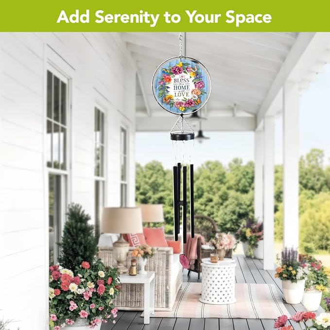 Briarwood Lane Bless This Home with Love Illuminated Wind Chime