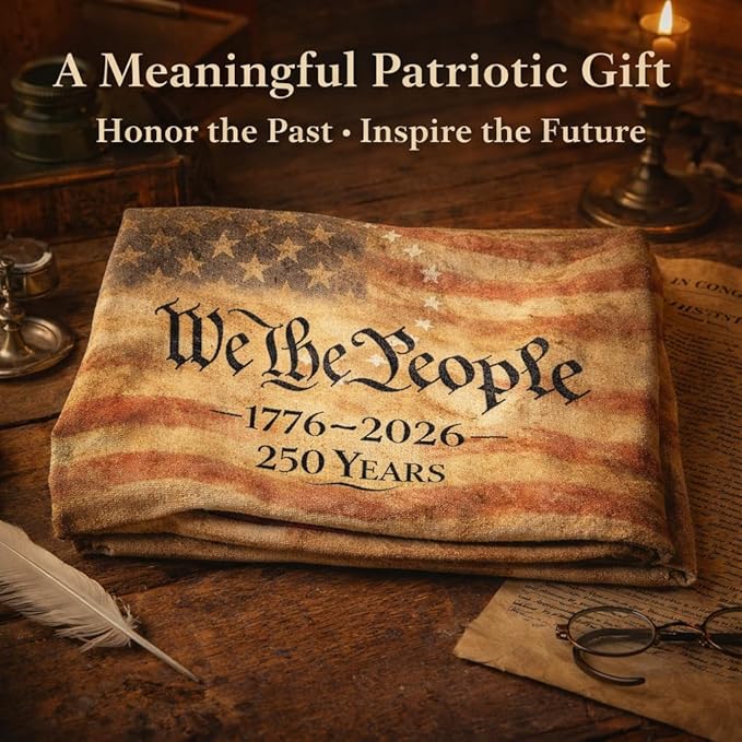 US 250 Flag – 250th Anniversary USA Double Sided 3-Ply Outdoor Flag, We The People 1776-2026 Patriotic Yard & House Banner for 4th of July (6, 2X3)
