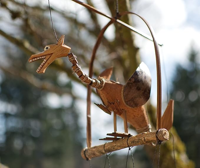 Cohasset Gifts 177N Natural Finish Dragon Wind Chime