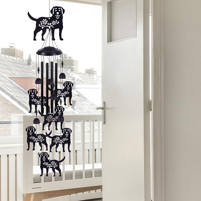 Outdoor Dogs Wind Chimes Decoration, Mobile Wind Catcher, Retro Dog Wind Bells, Memorial Wind Chime, Blessing Windchime for Home, Balcony, Yard, Room, Xmas, Party, Indoor, Garden Decor, Gifts for Mom