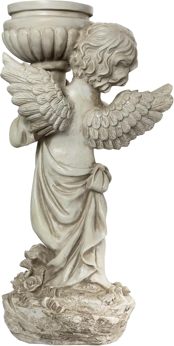 Northlight 17.5" Cherub Angel Bird Bath Outdoor Garden Statue