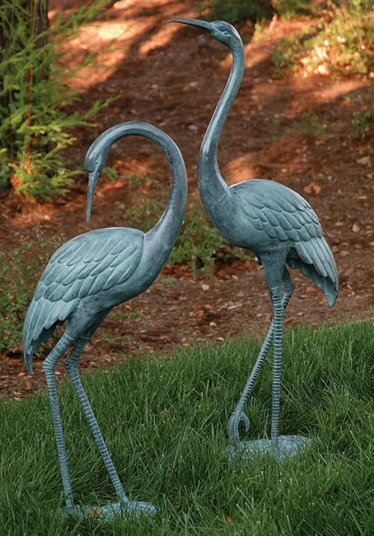 SPI Home 31291 Medium Garden Crane Pair Sculpture