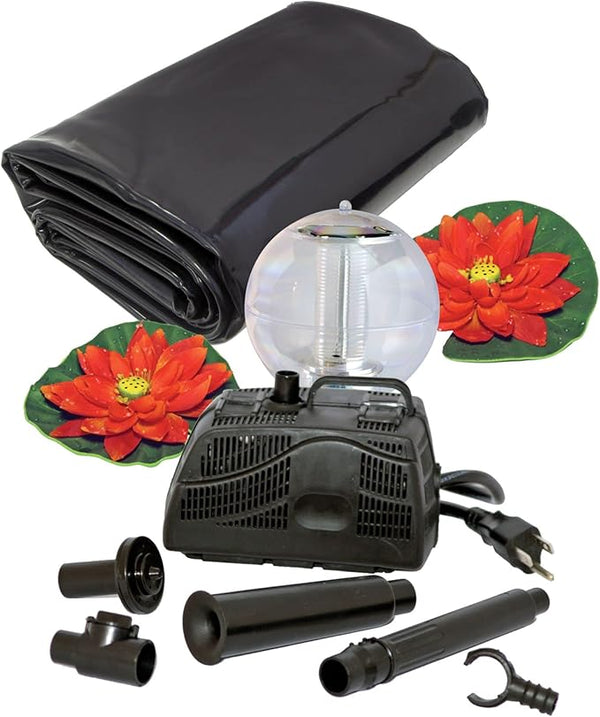 Koolatron 270 Gallon Pond Kit with Lighting, Black, (KSPK-270SL)