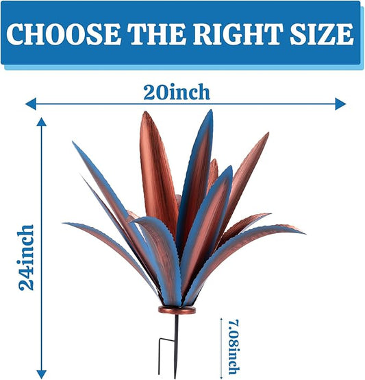 Large Tequila Rustic Sculpture, Rustic Metal Agave Plants for Outdoor Patio Yard Mexican Plant Garden, Agave