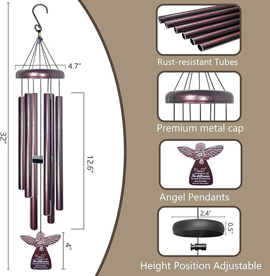 Retirement Gift for Woman - 32" Angel Retirement Wind Chimes for Outside with Beautiful Sounds, 2026 Next Chapter Gifts, Thoughtful Going Away Gifts Ideas for Coworkers, Teachers, Friends