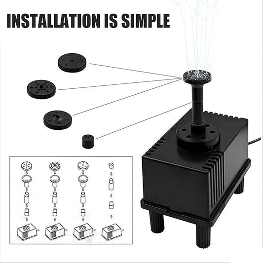 Solar Powered Water Fountain with Multiple Spray Heads, Solar Water Pump for Bird Bath, Garden Pond, Patio & Outdoor Decoration, Pump