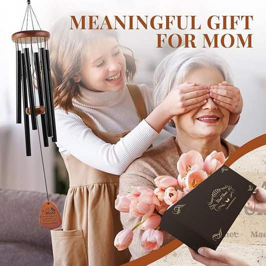 Memorial Sympathy Gifts for Loss of Mom, 32" Butterfly Memorial Wind Chimes for Loss of Mother Sympathy Gift, Bereavement Gifts for Loss of Mom, Windchimes in Memory of Mother