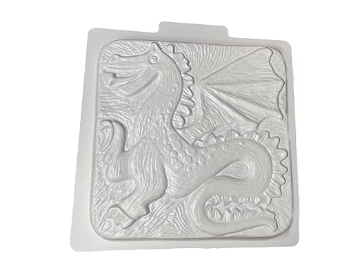 Dragon Stepping Stone Mold, 15.5" Square, Concrete Stepping Stone Mold, Reusable, Durable, Injection Molded Plastic