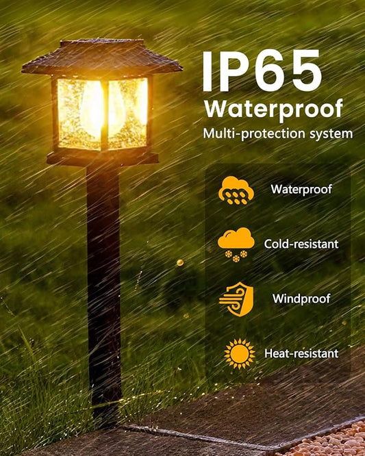 Albelt Solar Pathyway Lights Outdoor, 8 Pack Waterproof Solar Garden Lights with Auto On/Off, Landscape Lighting for Garden, Yard, Pathway, Patio, Driveway Decor