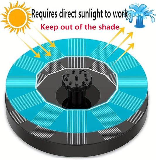HEERTTOGO 1Pc 3.5W solar bird bath fountain pump with lights, solar panel kit water pump, suitable for ponds, bird feeders, gardens, outdoor decoration, DIY fountain landscaping, landscape design