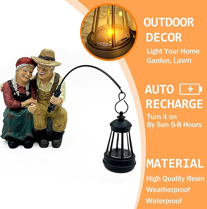 Teaeeno Couple Decor Outdoor Solor Light, Timeless Moments for A Lifelong Partnership, Gifts for Garden/Patio Decor, Essential Gifts for First Love/Anniversaries,Creating A Romantic Ambiance(Color)