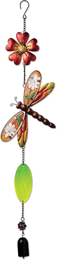 Sunset Vista Designs Metal and Colored Glass Dragonfly Garland