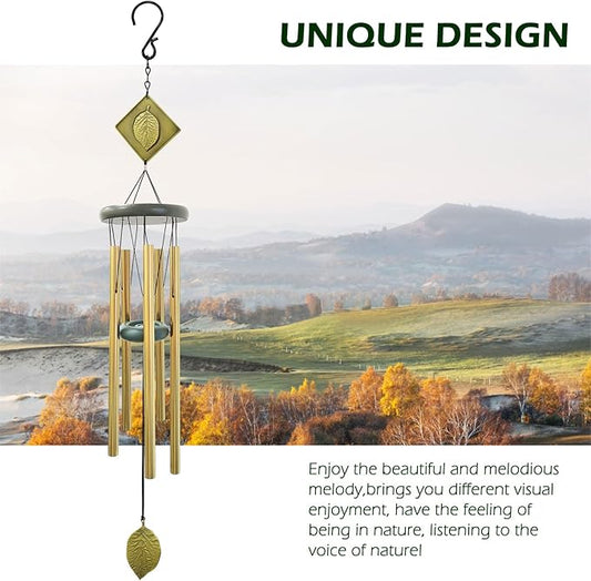 Wind Chimes for Outside,32" Memorial Wind Chimes Create a Zen Atmosphere for Outdoor,Garden Patio Yard Decor Christmas Ornaments Lucky Gift for Women/Mother/Mom/Father/Unisex(Bronze)